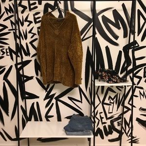 Gold Velvet Sweater!